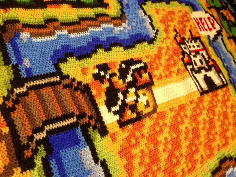 Illustration for article titled Man Spends Six Years Crocheting One Super Mario Bros. 3Â Map